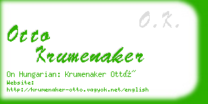 otto krumenaker business card